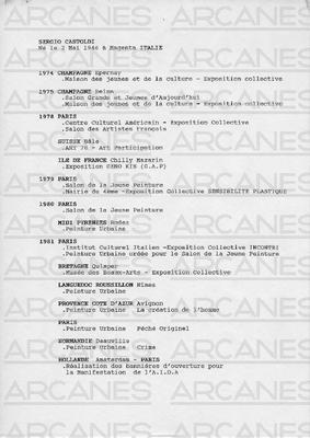 Curriculum vitae de Sergio Castoldi.