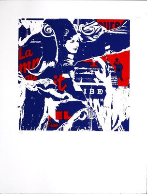 Jacques Villeglé - Sérigraphie Rue des Ecoles - 2003
