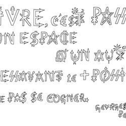 Vivre, c'est passer d'un espace (...), Jacques Villeglé