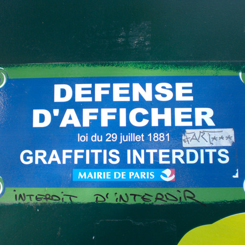 Auteur inconnu, Fart. Paris, 2009.