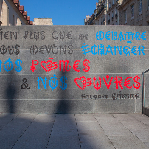 Jacques Villeglé - Pochoir Collège des Bernardins - 2014