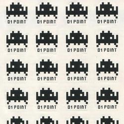 Planche de stickers Invader, Stick Your Space 20 x 01 point.