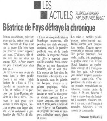 Le Quotidien de Paris 1988