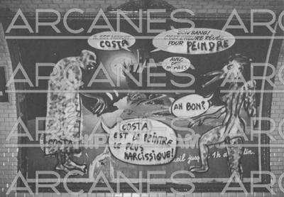 Carton d'invitation d'une exposition de Claude Costa