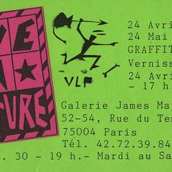 Flyer de l'exposition Graffiti de Luxe des VLP