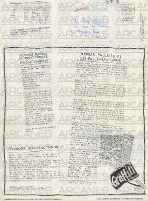Document de présentation "Le graffiti : degré zéro de l'art ?"