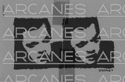 Flyer de l'exposition Pochoirs 1986 à la Galerie du Jour