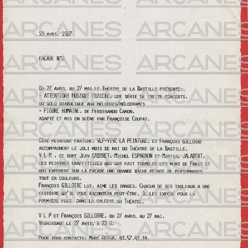 Document de présentation du Théâtre de la Bastille