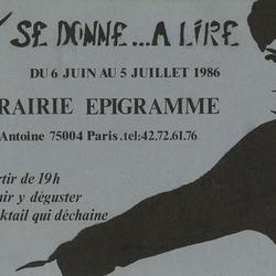 Carton d'invitation de l'exposition Miss. Tic se donne à lire