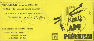 Flyer d'une exposition des Nuklé Art