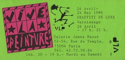 Flyer de l'exposition Graffiti de Luxe des VLP
