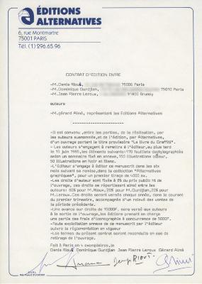Contrat d'édition Le Livre du Graffiti