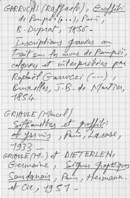 Notes diverses