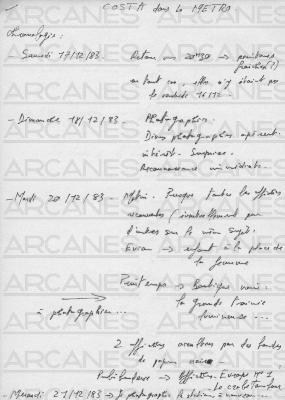 Notes à propos de Costa