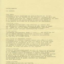 Curriculum vitae des auteurs de l'ouvrage Bangas Mayotte.