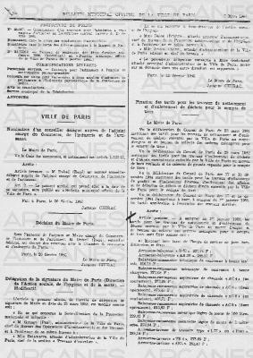 Bulletin municipal officiel de la ville de Paris
