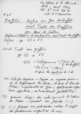Notes Cahiers de la Pléiade