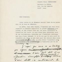 Courrier Claudio Bruni Sakraischik