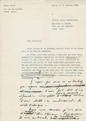 Courrier Claudio Bruni Sakraischik