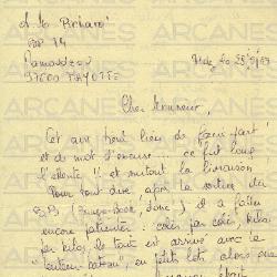 Courrier Marie Pichard