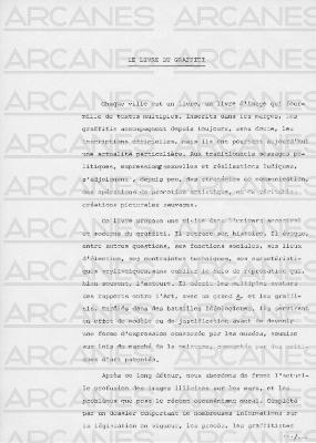 Texte de présentation Le Livre du Graffiti