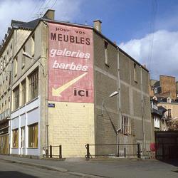 Fresque publicitaire Galerie Barbes. Rennes, 1983.