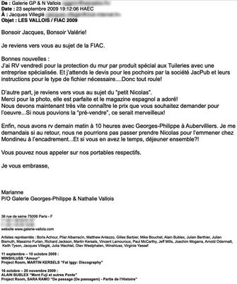 Email - Galerie Vallois