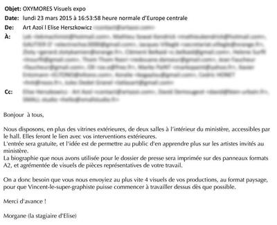 Email - Art Azoï - Projet OXYMORES I