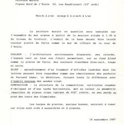 Notice explicative - peinture murale.