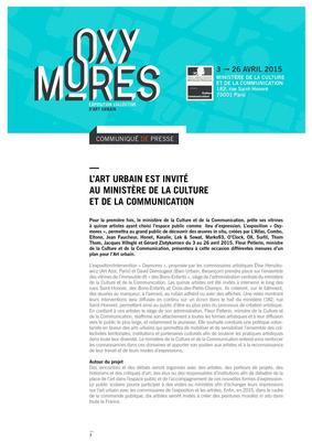 Communiqué de presse OXYMORES I