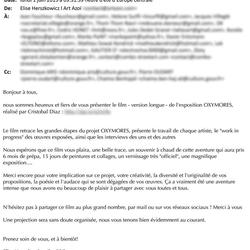 Email -  Art Azoï - Projet OXYMORES I