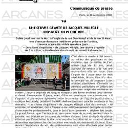 Communiqué de presse - Le M.U.R