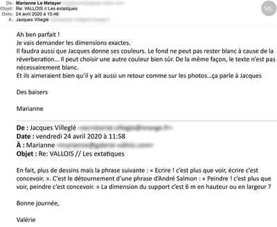 Emails - Galerie Georges-Philippe & Nathalie Vallois