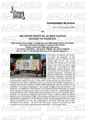 Communiqué de presse - Le M.U.R