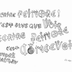 Dessin proposition n°2 - Jacques Villeglé 