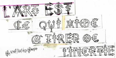  Dessin proposition n°3 - Jacques Villeglé