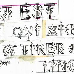 Dessin proposition n°3 - Jacques Villeglé