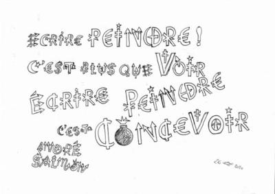 Dessin proposition n°2 - Jacques Villeglé 