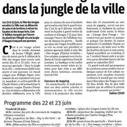 La Fête des images dans la jungle de la ville - Vosges Matin 