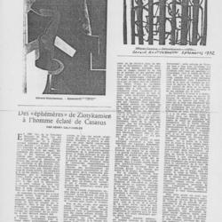 Des "éphémères" de Zlotykamien à l'homme éclaté de Casasus.