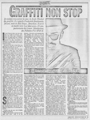 Graffiti Non Stop - Libération.