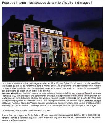 Fête des images : les façades de la ville s'habillent d'images