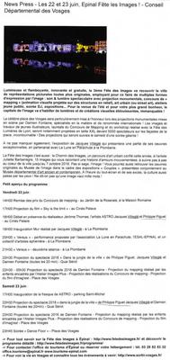 Les 22 et 23 juin Epinal Fête les images - News Press