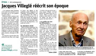  Jacques Villeglé réécrit son époque