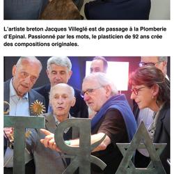 Jacques Villeglé à la Plomberie d'Epinal 2018 - Epinal Infos