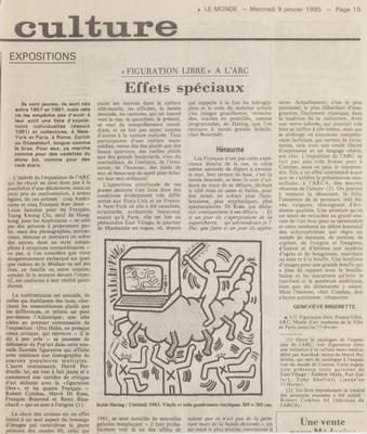 "Figuration libre" à l'ARC - Le Monde