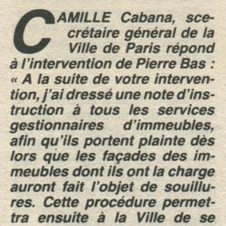 Recrudescence des graffitis - Courrier du 6e