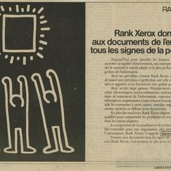 Rank Xerox Keith Haring - Libération