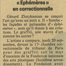 "Ephémères" en correctionnelle - Le Monde.