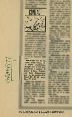 Annonce pochoirs - Libération